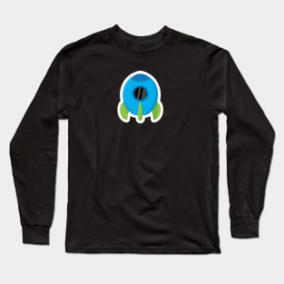 Cute Blue Rocket Ship Long Sleeve T-Shirt